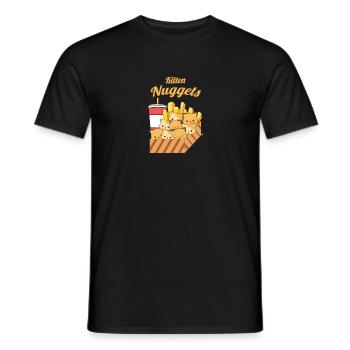 Pépites de chaton cadeau pépites de poulet chaton - T-shirt homme - noir - Devant - AI Model Male 178 light (178cm)