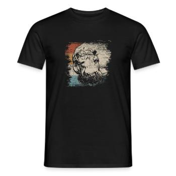 Nilpferd - Männer T-Shirt - Schwarz - Vorne - AI Model Male 178 light (178cm)
