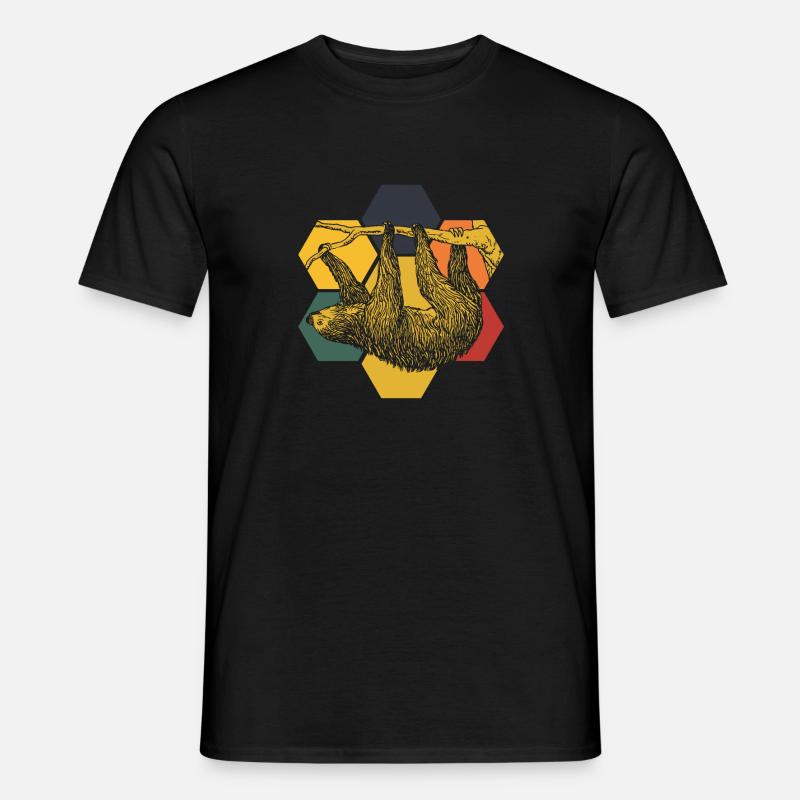 Faultier - Männer T-Shirt - Schwarz