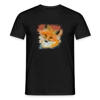 Fuchs - Männer T-Shirt - Schwarz - Vorne - AI Model Male 178 light (178cm)