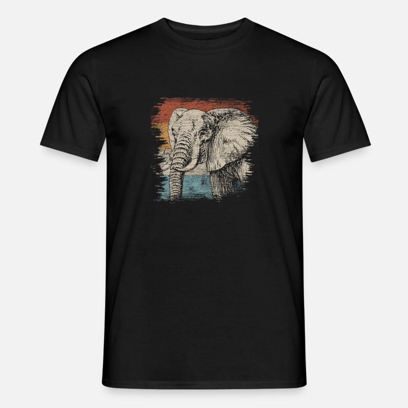 Elefant - Männer T-Shirt - Schwarz