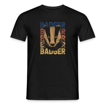 blaireau - T-shirt homme - noir - Devant - AI Model Male 178 light (178cm)