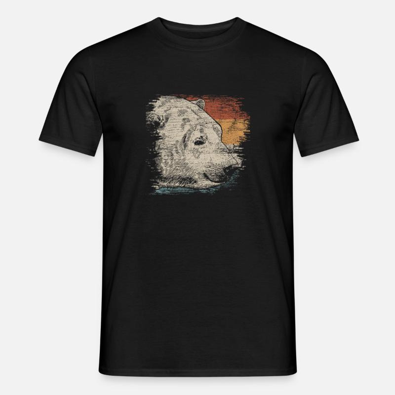 Eisbär - Männer T-Shirt - Schwarz