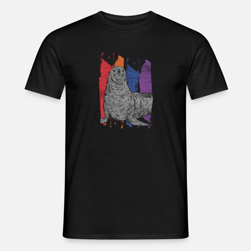 Robbe - Männer T-Shirt - Schwarz
