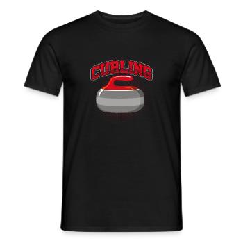 Curling - Männer T-Shirt - Schwarz - Vorne - AI Model Male 178 light (178cm)