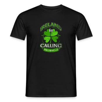 Ireland - Men's T-Shirt - black - Front - AI Model Male 178 light (178cm)