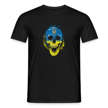 Crâne d'os crâne d'os halloween - T-shirt homme - noir - Devant - AI Model Male 178 light (178cm)