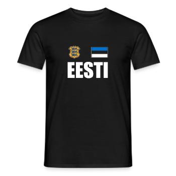 Estonia - Men's T-Shirt - black - Front - AI Model Male 178 light (178cm)