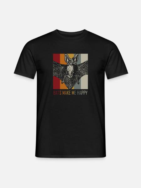 Bat favorite animal - Men's T-Shirt - black