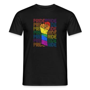 Gay Pride - Miesten T-paita - musta - Edestä - AI Model Male 178 light (178cm)