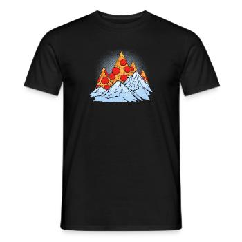 Cadeau de montagne Pizza - T-shirt homme - noir - Devant - AI Model Male 178 light (178cm)