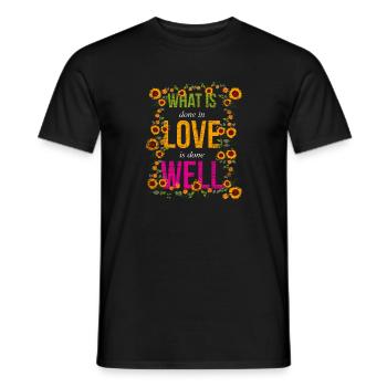 Sonnenblume - Männer T-Shirt - Schwarz - Vorne - AI Model Male 178 light (178cm)