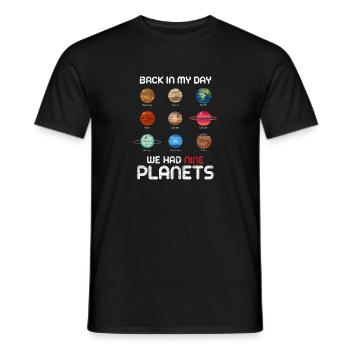 Pluto - Men's T-Shirt - black - Front - AI Model Male 178 light (178cm)