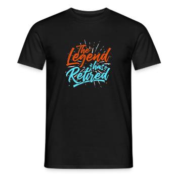 Retirement legend - Men's T-Shirt - black - Front - AI Model Male 178 light (178cm)