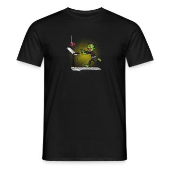 Zombie treadmill Halloween gift - Men's T-Shirt - black - Front - AI Model Male 178 light (178cm)
