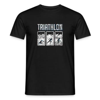 Triathlon Triathlon - T-shirt homme - noir - Devant - AI Model Male 178 light (178cm)
