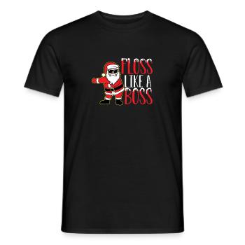 Zahnseide wie ein Weihnachtsgeschenk für den Chef - Männer T-Shirt - Schwarz - Vorne - AI Model Male 178 light (178cm)