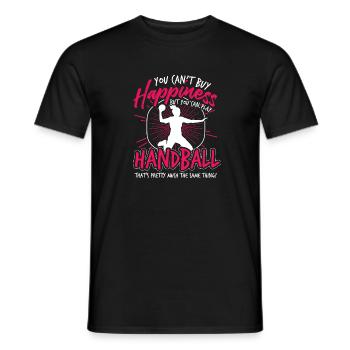 Sports de ballon de handball - T-shirt homme - noir - Devant - AI Model Male 178 light (178cm)