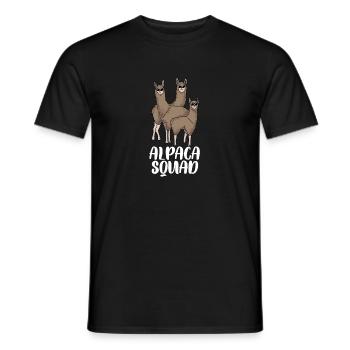 Cadeau de l'équipe d'alpaga - T-shirt homme - noir - Devant - AI Model Male 178 light (178cm)