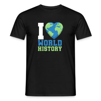 Weltgeschichte - Männer T-Shirt - Schwarz - Vorne - AI Model Male 178 light (178cm)