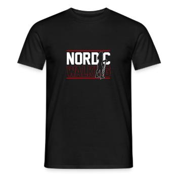 Nordic Walking Fitness - Men's T-Shirt - black - Front - AI Model Male 178 light (178cm)