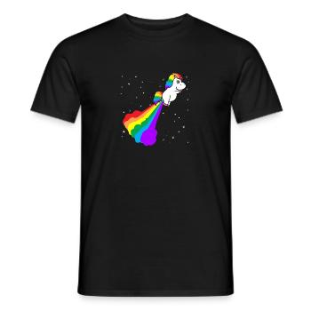 Unicorn Fart Gift for Unicorn Lovers - Men's T-Shirt - black - Front - AI Model Male 178 light (178cm)