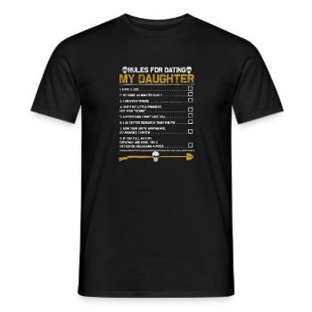 Father daughter boys - Men's T-Shirt - black - Front - AI Model Male 178 light (178cm)
