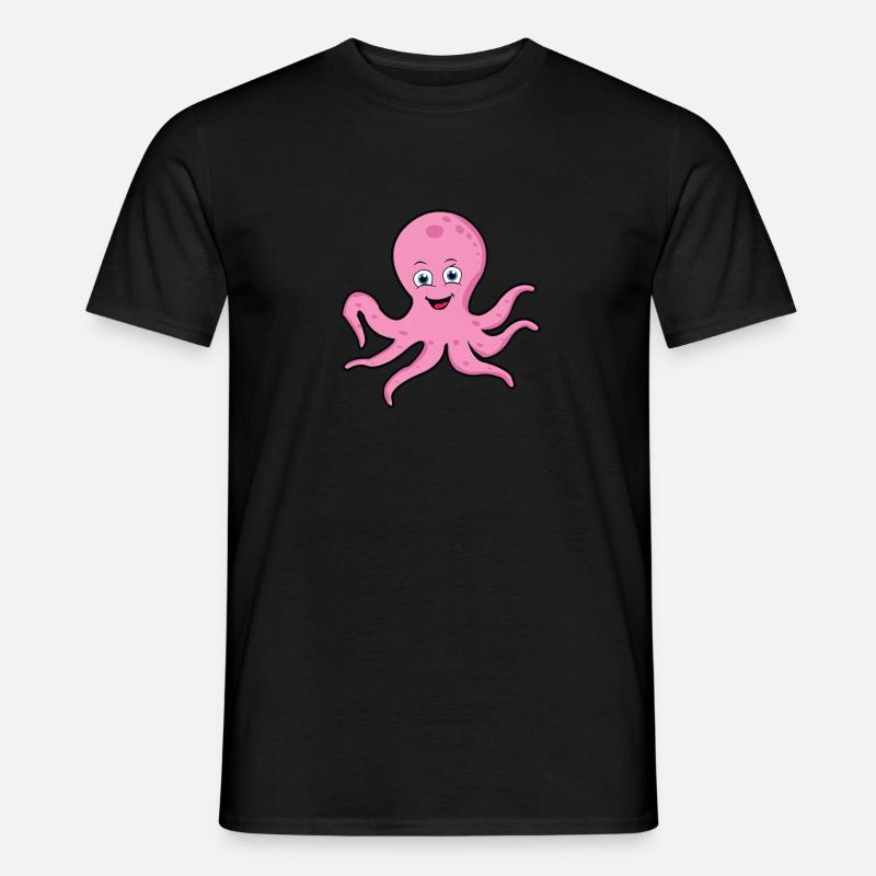 Kraken Oktopus Manga Comic Süß Meerestier Geschenk - Männer T-Shirt - Schwarz