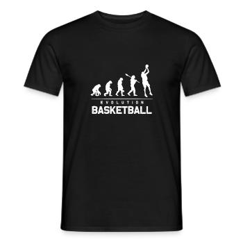 Evolution du basket - T-shirt homme - noir - Devant - AI Model Male 178 light (178cm)