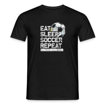 Joueur football football - T-shirt homme - noir - Devant - AI Model Male 178 light (178cm)
