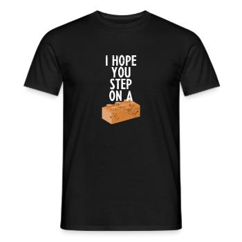 J'espère que vous marchez sur un cadeau haineux - T-shirt homme - noir - Devant - AI Model Male 178 light (178cm)