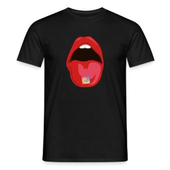 Acid LSD psychedelic drugs - Men's T-Shirt - black - Front - AI Model Male 178 light (178cm)