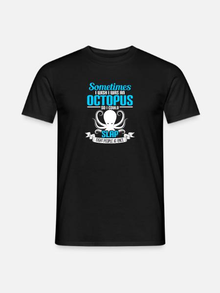 Octopus slap 8 people - Men's T-Shirt - black