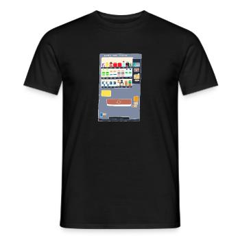 Distributeur automatique japonais - T-shirt homme - noir - Devant - AI Model Male 178 light (178cm)