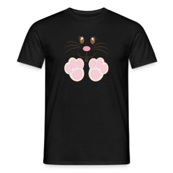 Pâques - Joyeuses Pâques - Lapin de Pâques - Patte de lapin - T-shirt homme - noir - Devant - AI Model Male 178 light (178cm)