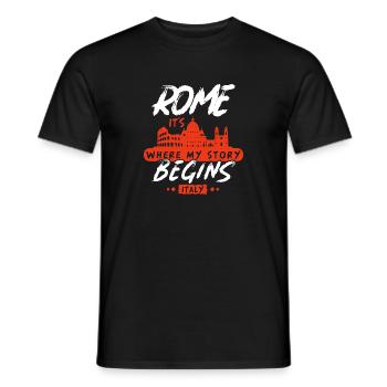 Rom Italien Vatikanstadt Hauptstadt Geschenkidee - Männer T-Shirt - Schwarz - Vorne - AI Model Male 178 light (178cm)