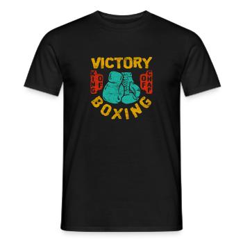 boxing - Men's T-Shirt - black - Front - AI Model Male 178 light (178cm)