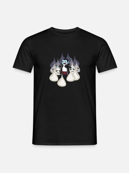 Vampire surrounded by garlic - Men's T-Shirt - black