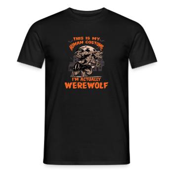 Loup-garou - T-shirt Loup-garou - Cadeau - Halloween - T-shirt homme - noir - Devant - AI Model Male 178 light (178cm)