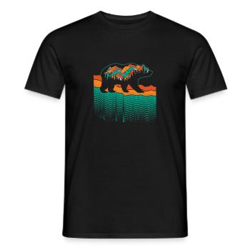 Ours ours - T-shirt homme - noir - Devant - AI Model Male 178 light (178cm)