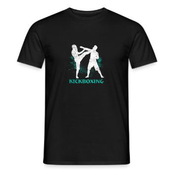 Kickboxen - Männer T-Shirt - Schwarz - Vorne - AI Model Male 178 light (178cm)