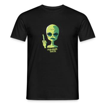Humans Suck! - Männer T-Shirt - Schwarz - Vorne - AI Model Male 178 light (178cm)