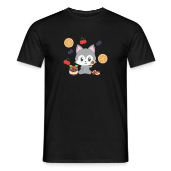 Husky - Husky T-Shirt - Husky - Snacking - Men's T-Shirt - black - Front - AI Model Male 178 light (178cm)