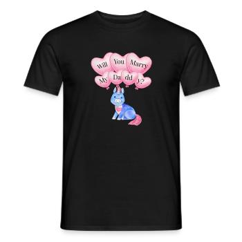 Enfants veux-tu épouser la conception de mon papa - Mariage - T-shirt homme - noir - Devant - AI Model Male 178 light (178cm)
