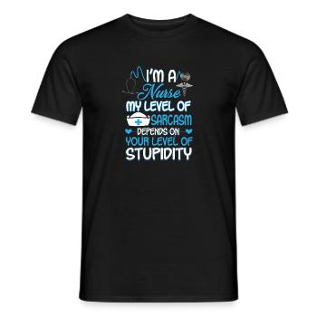 I'm a nurse - Men's T-Shirt - black - Front - AI Model Male 178 light (178cm)