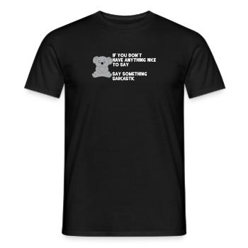 Koala - Koalas - Koalafan - Sarkasmus - Geschenk - Männer T-Shirt - Schwarz - Vorne - AI Model Male 178 light (178cm)