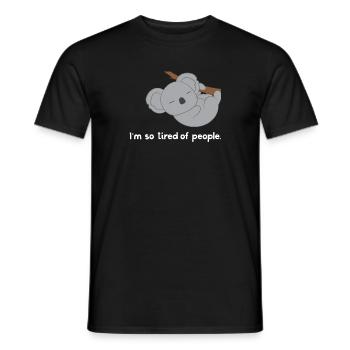 Koala - Koalas - Koalafan - Introvert - Geschenk - Männer T-Shirt - Schwarz - Vorne - AI Model Male 178 light (178cm)