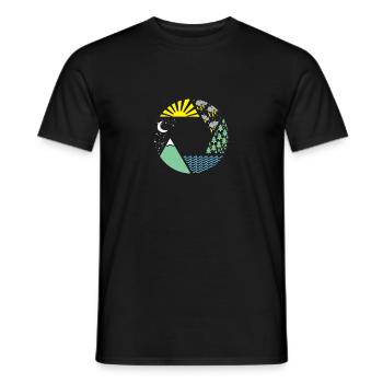 Aperture Science Nature Geek Gift - Men's T-Shirt - black - Front - AI Model Male 178 light (178cm)