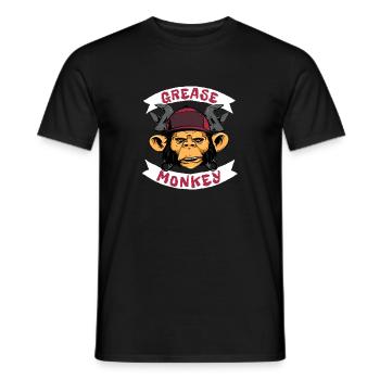 Singe gras - T-shirt homme - noir - Devant - AI Model Male 178 light (178cm)
