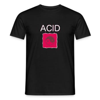 LSD Tab Ying Yang Acid T-Shirt psychedelisch Goa - Männer T-Shirt - Schwarz - Vorne - AI Model Male 178 light (178cm)